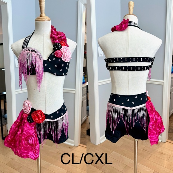 Floral/fringe costume